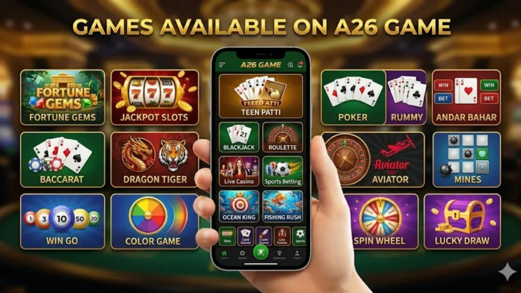A26 casino games Teen Patti Aviator slots Pakistan