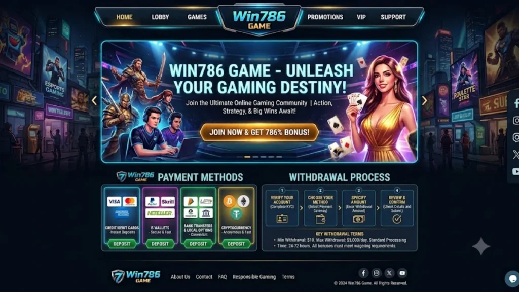 Win786 Game Payment Methods and Withdrawal Process 2026