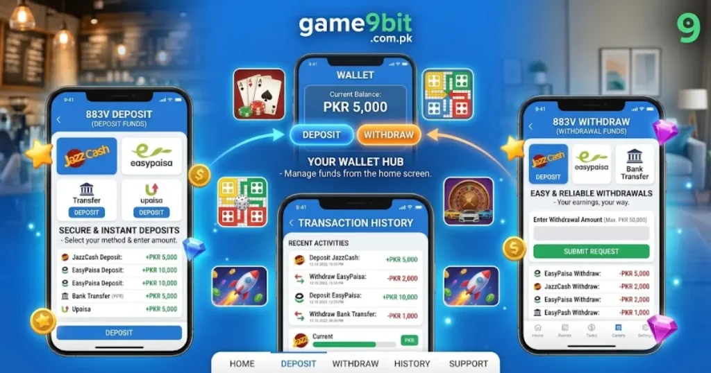883V Game deposit and withdraw Android 2026
